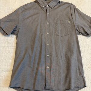 Topman Charcoal Button-Down Shirt